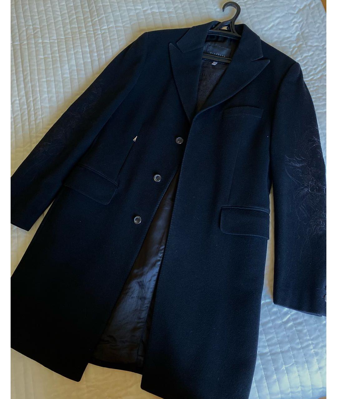 JOHN RICHMOND Черное шерстяное пальто, фото 6