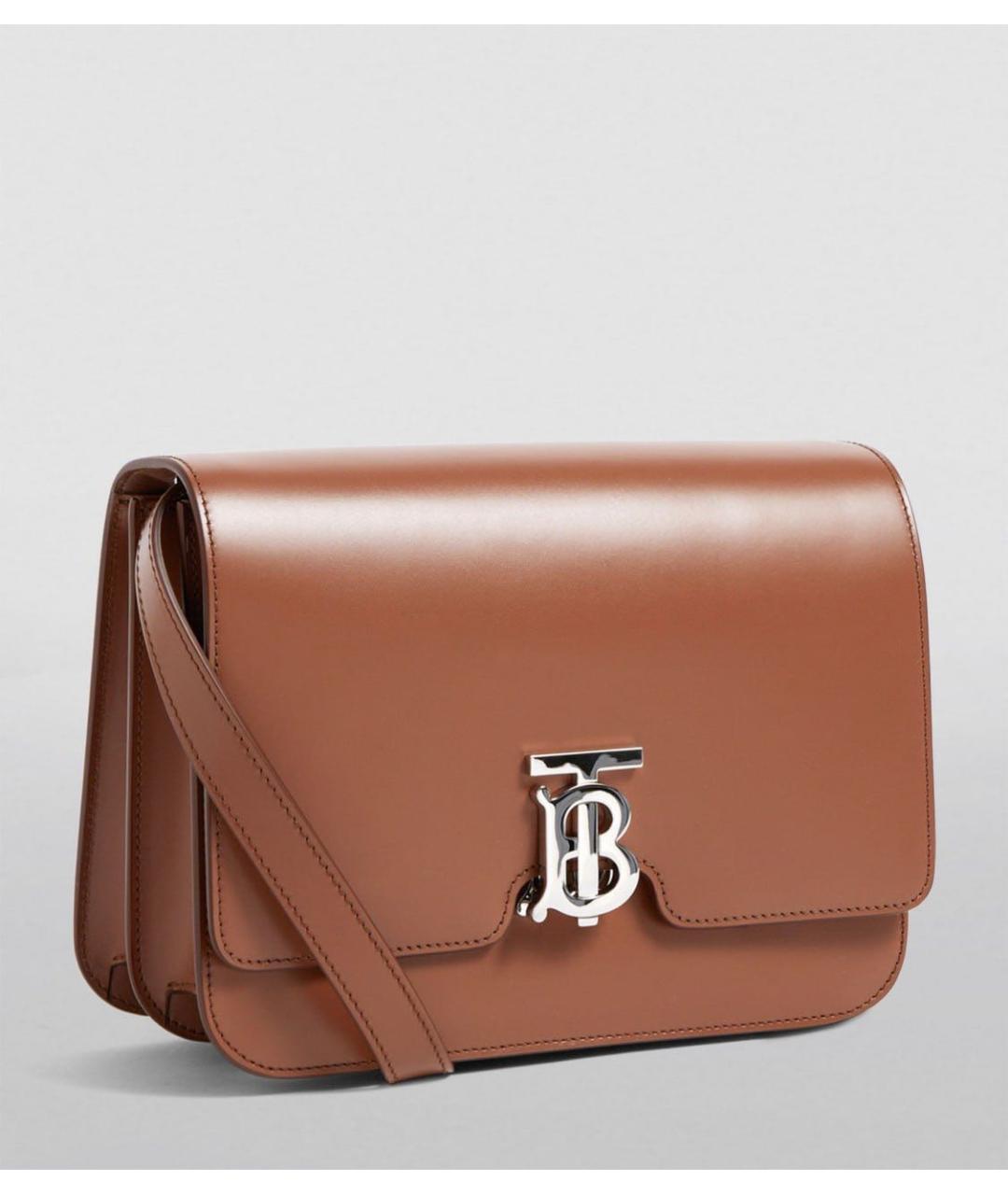 BURBERRY Коричневая кожаная сумка через плечо, фото 2
