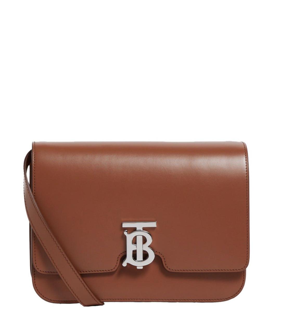 BURBERRY Коричневая кожаная сумка через плечо, фото 1