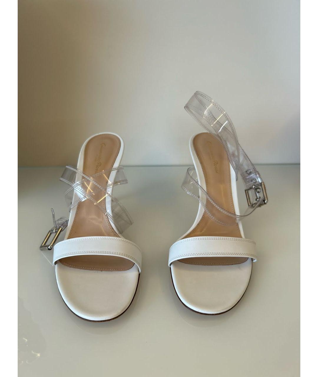 GIANVITO ROSSI Белые кожаные босоножки, фото 2