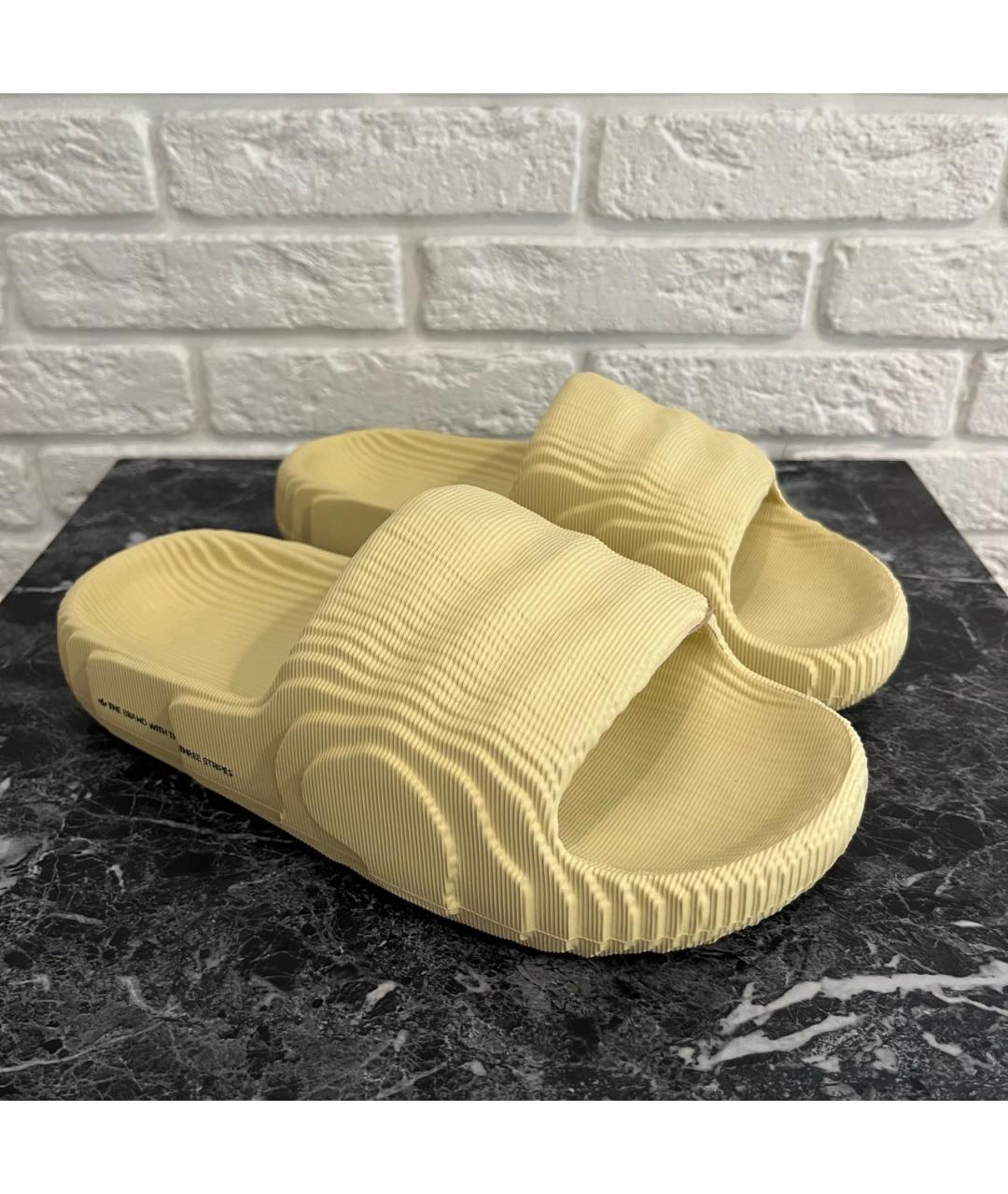 ADIDAS YEEZY Желтые шлепанцы, фото 3