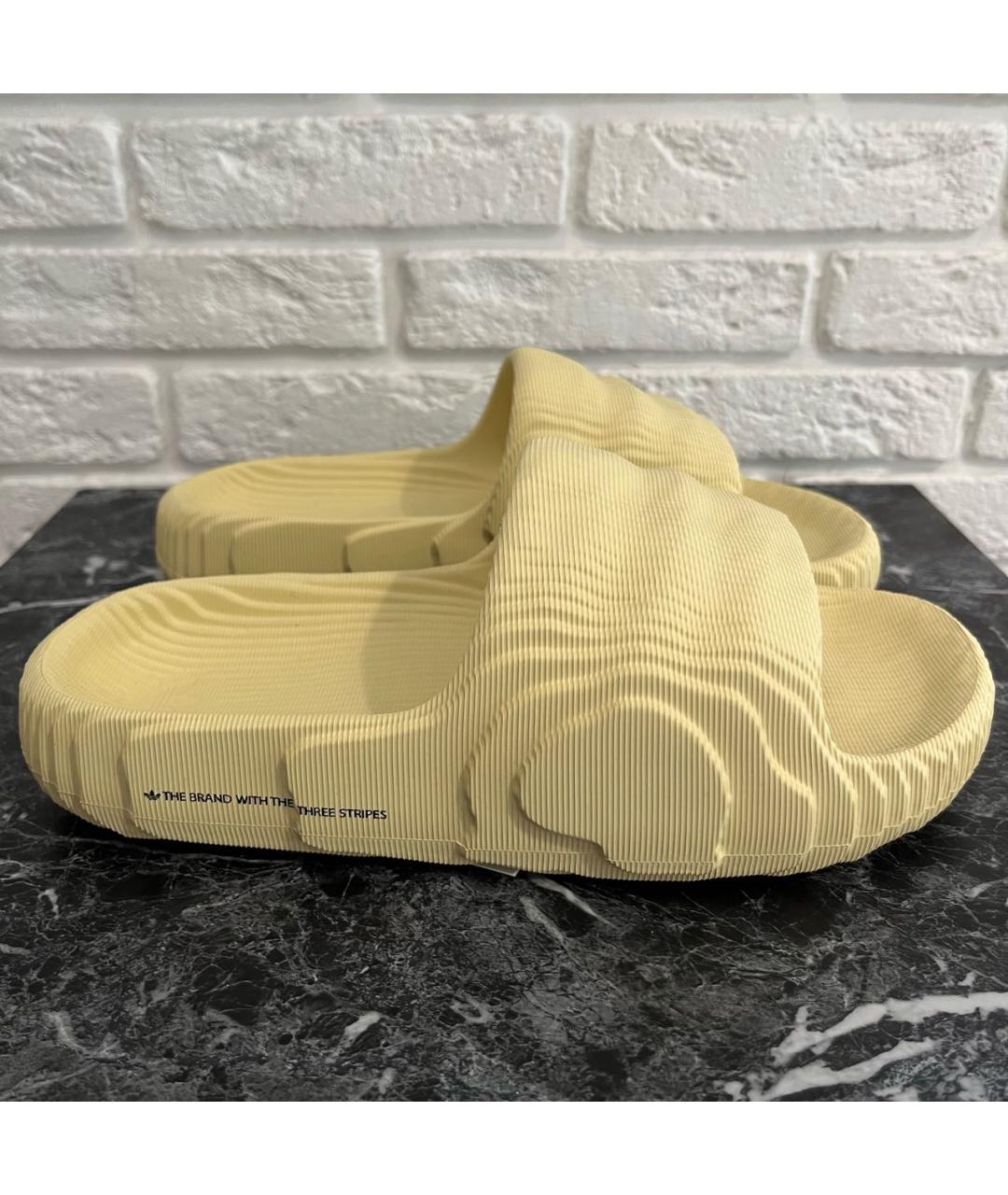ADIDAS YEEZY Желтые шлепанцы, фото 4
