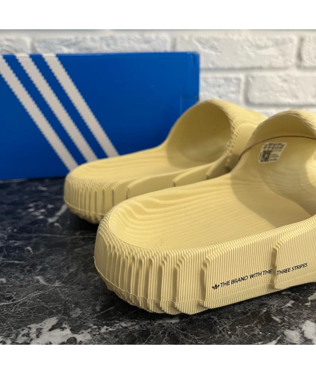 ADIDAS YEEZY Желтые шлепанцы, фото 2