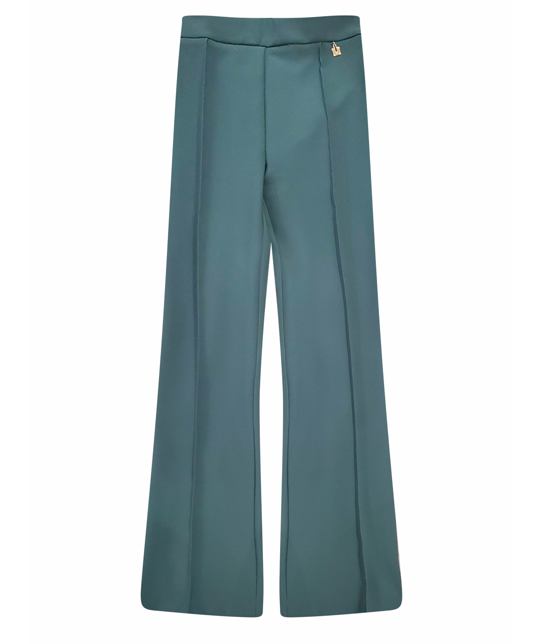 ELISABETTA FRANCHI Зеленые полиэстеровые брюки широкие, фото 1
