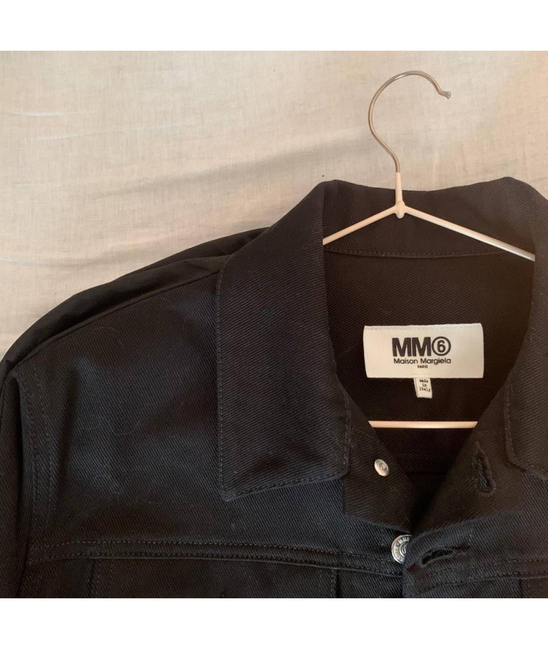 MM6 MAISON MARGIELA Черная хлопковая куртка, фото 3