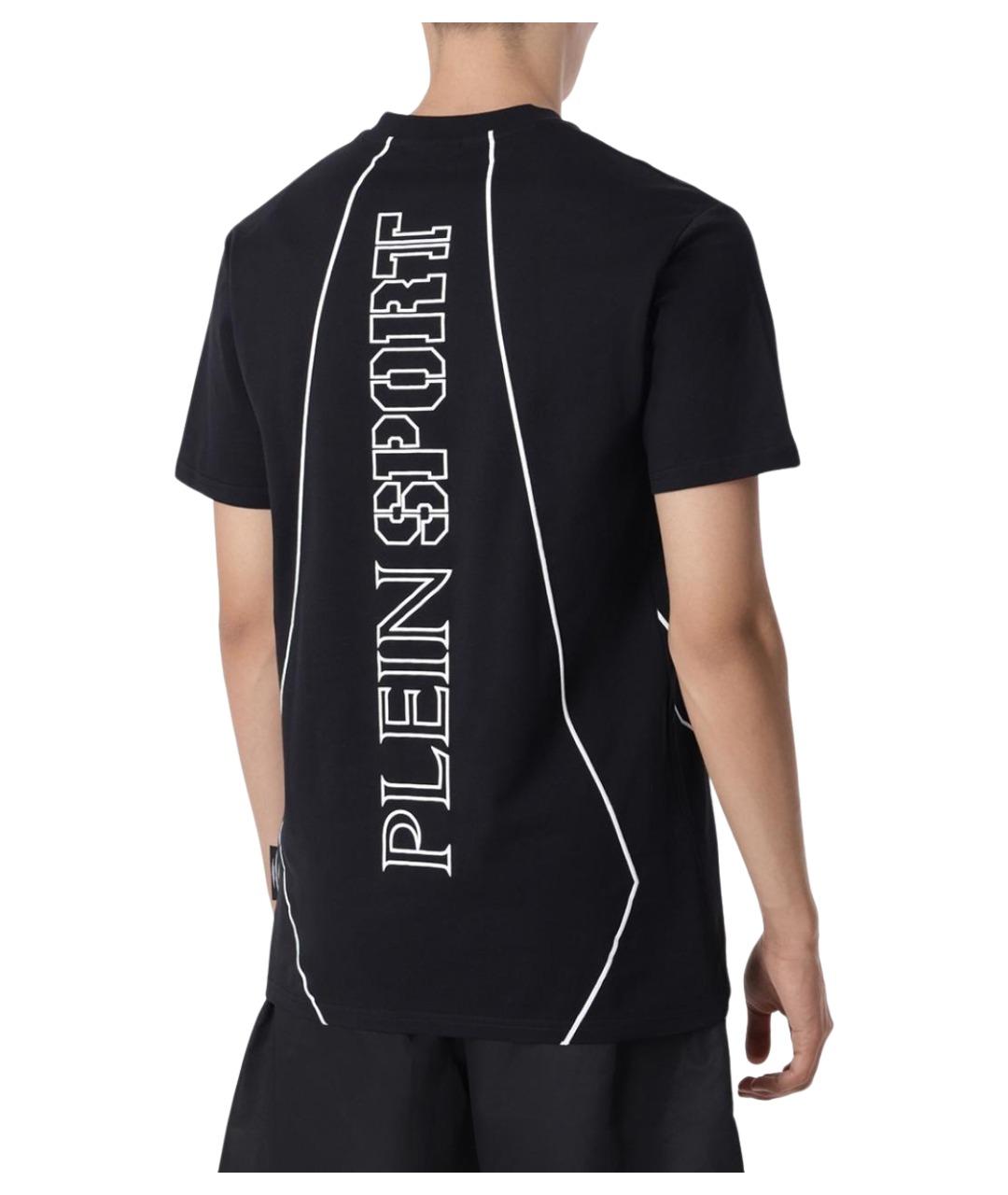 PLEIN SPORT Черная хлопковая футболка, фото 3
