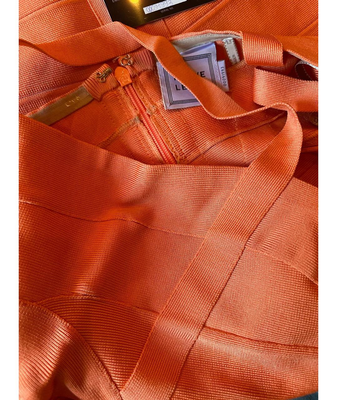 HERVE LEGER Оранжевое вечернее платье, фото 5