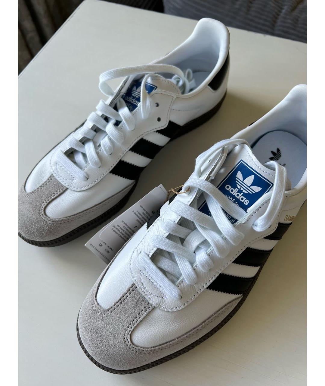 ADIDAS Белые кожаные кроссовки, фото 2