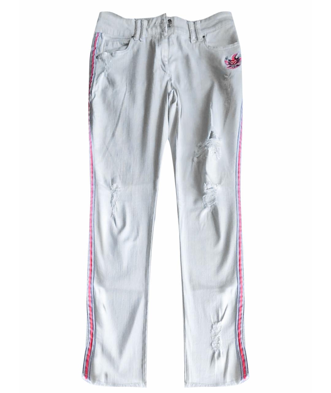 SPORTALM Белые хлопковые прямые джинсы, фото 1