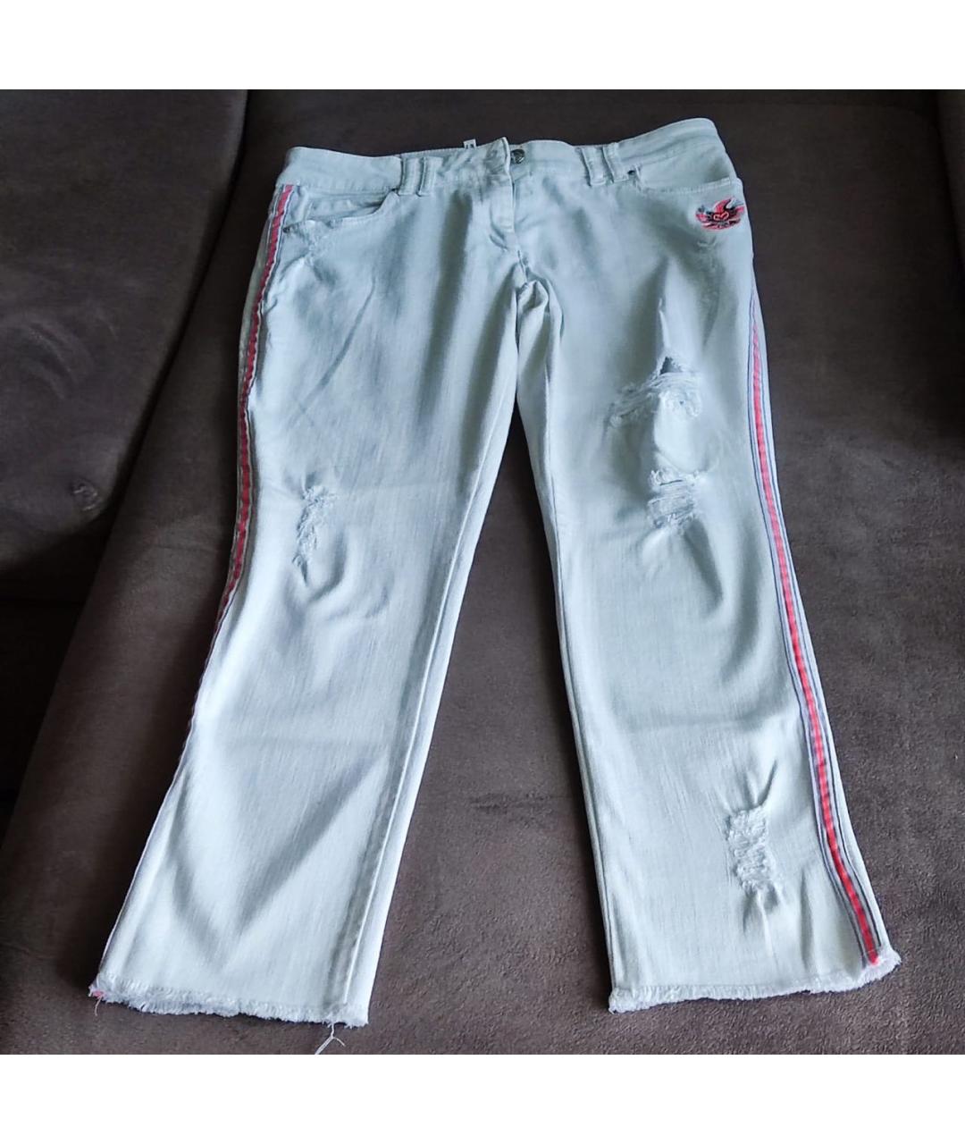 SPORTALM Белые хлопковые прямые джинсы, фото 9