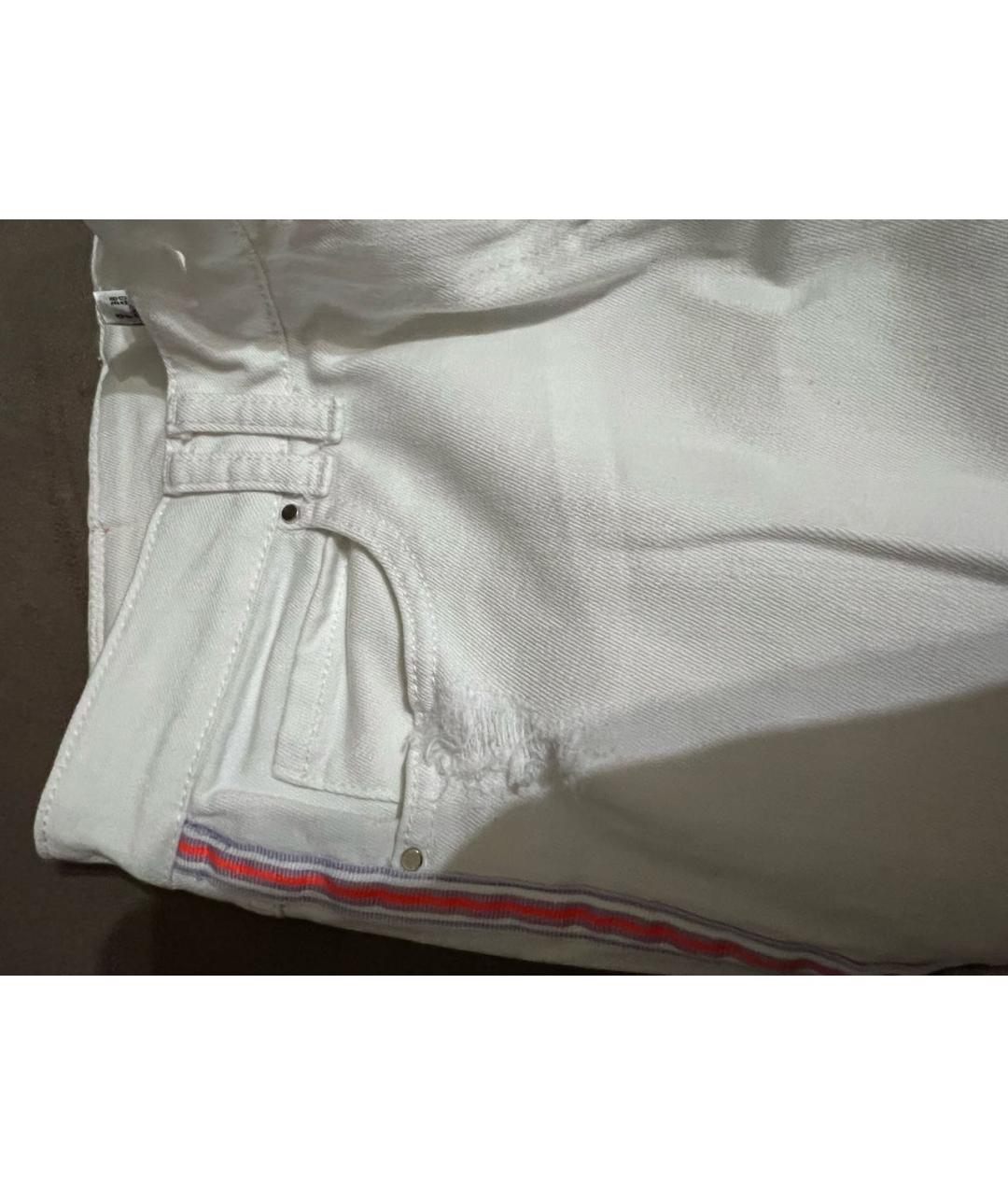 SPORTALM Белые хлопковые прямые джинсы, фото 7