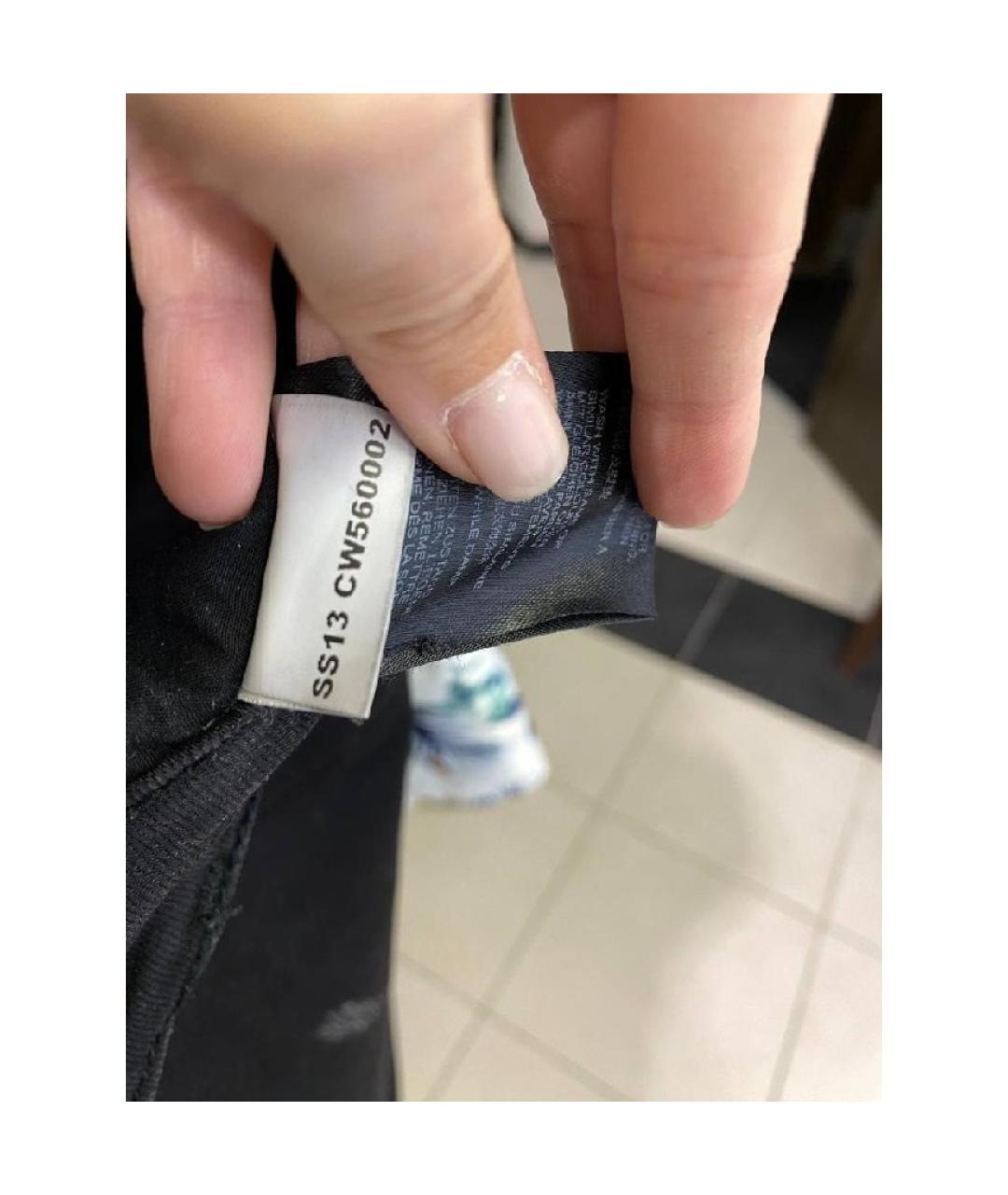 PHILIPP PLEIN Черные хлопко-эластановые прямые джинсы, фото 4