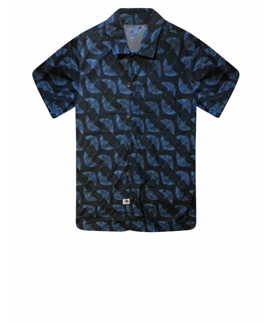 CORTIGIANI Темно-синяя хлопковая кэжуал рубашка, фото 1