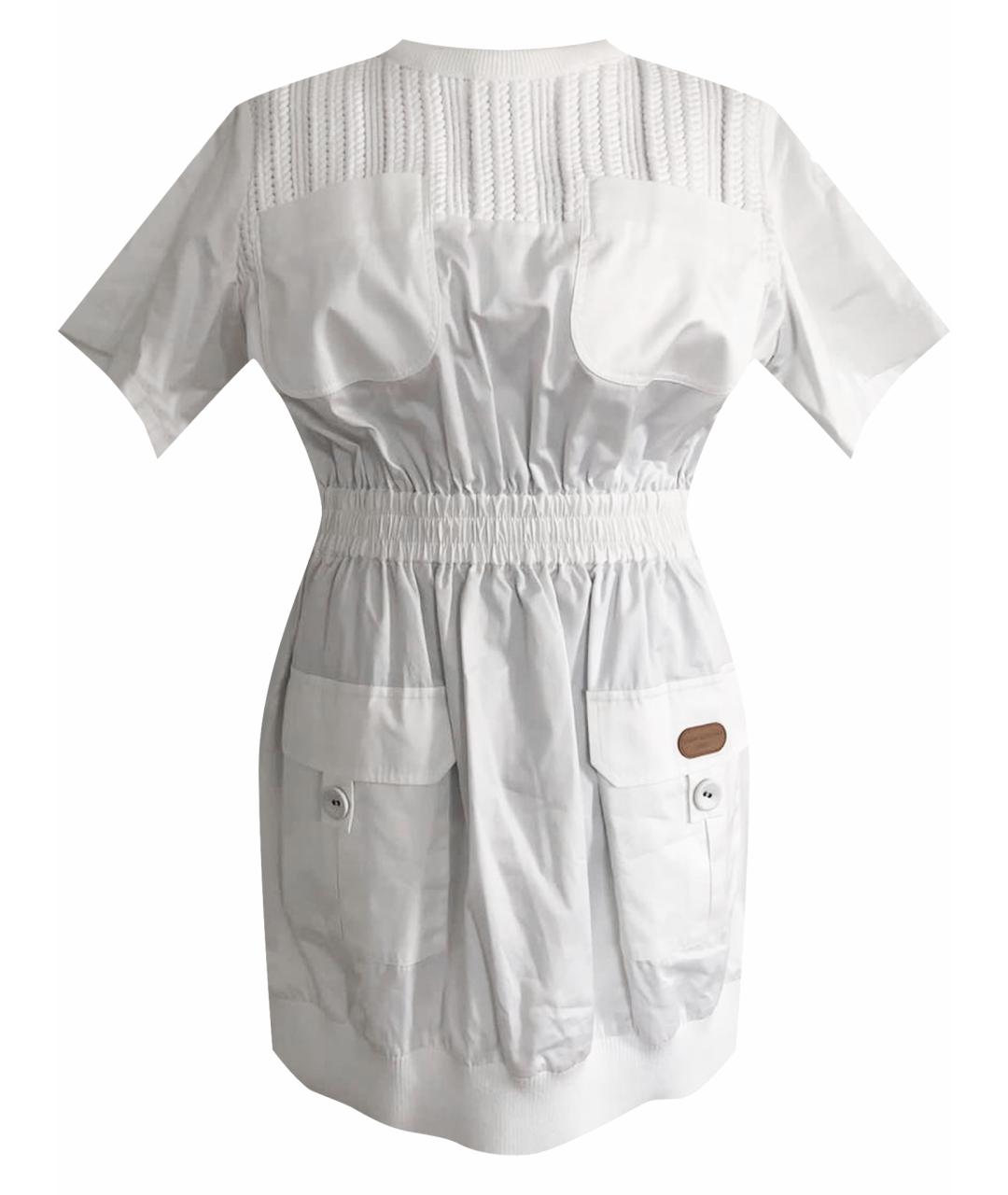LOUIS VUITTON PRE-OWNED Белое хлопко-эластановое повседневное платье, фото 1