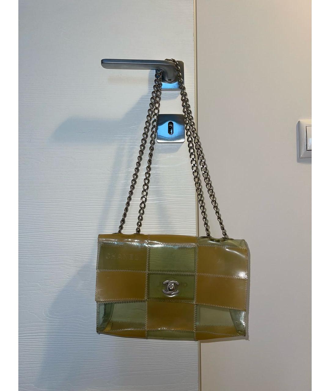 CHANEL PRE-OWNED Зеленая сумка через плечо, фото 9