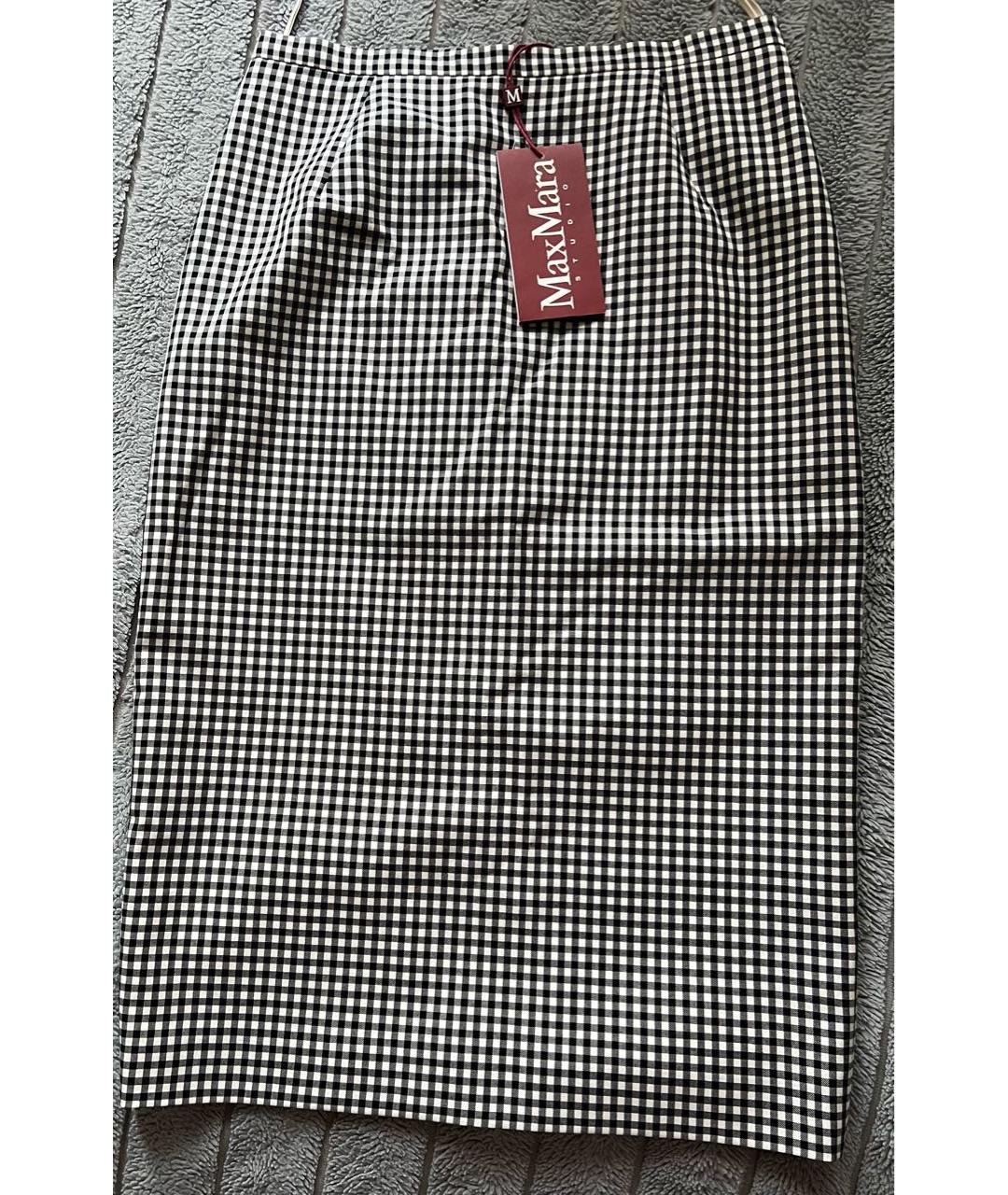 MAX MARA Черная шерстяная юбка миди, фото 4