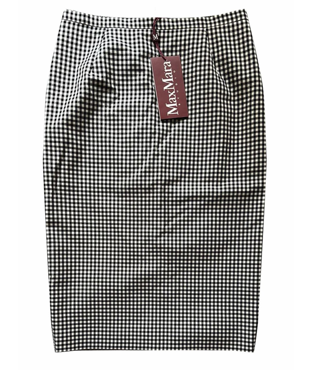 MAX MARA Черная шерстяная юбка миди, фото 1