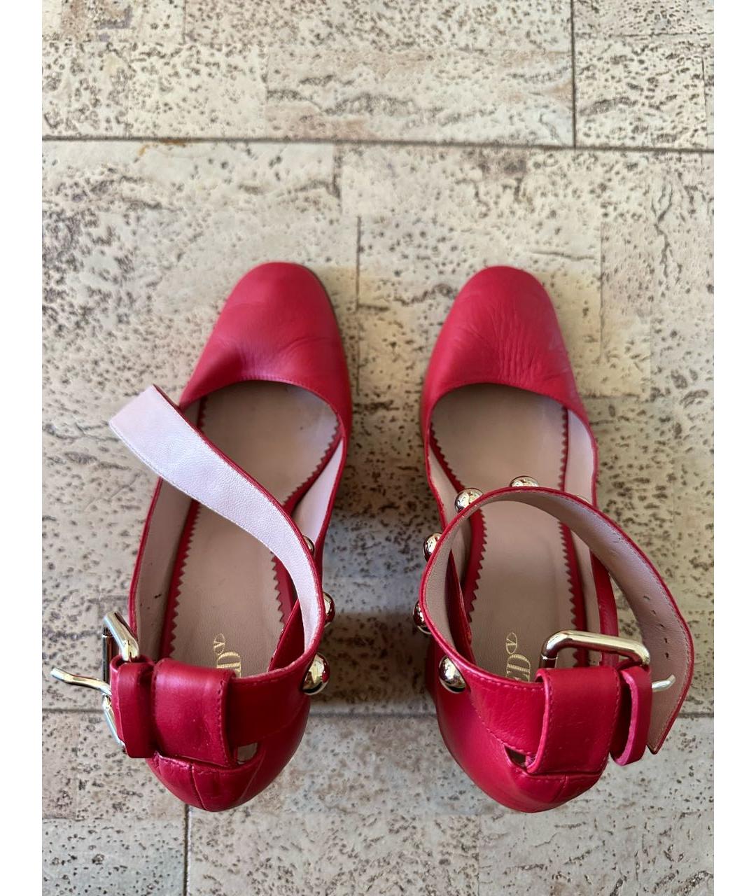 RED VALENTINO Красные кожаные туфли, фото 3