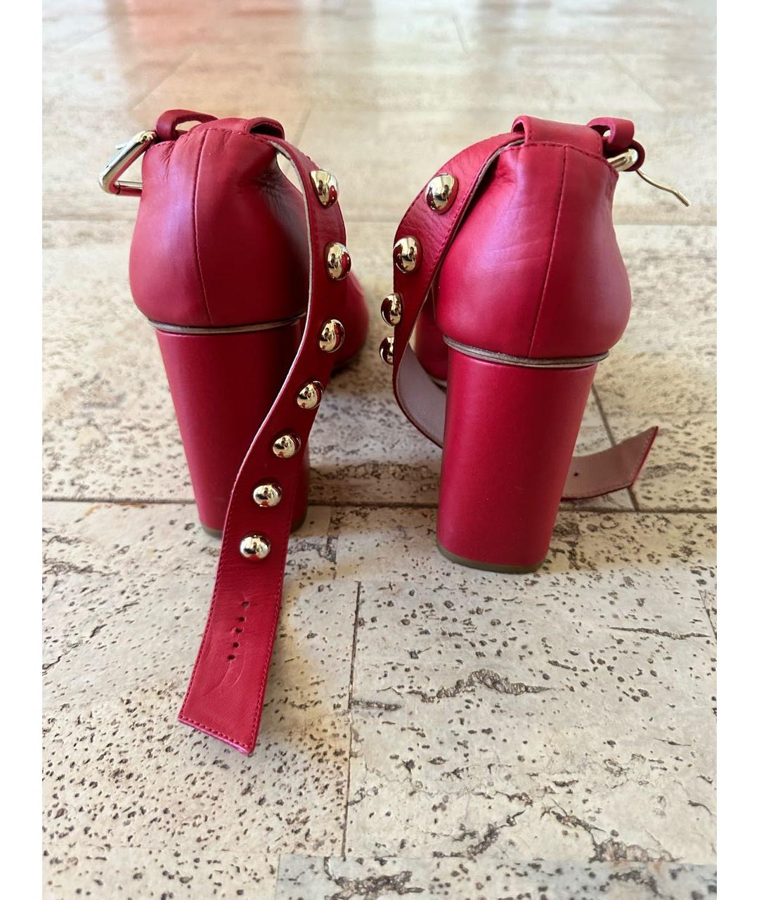 RED VALENTINO Красные кожаные туфли, фото 4