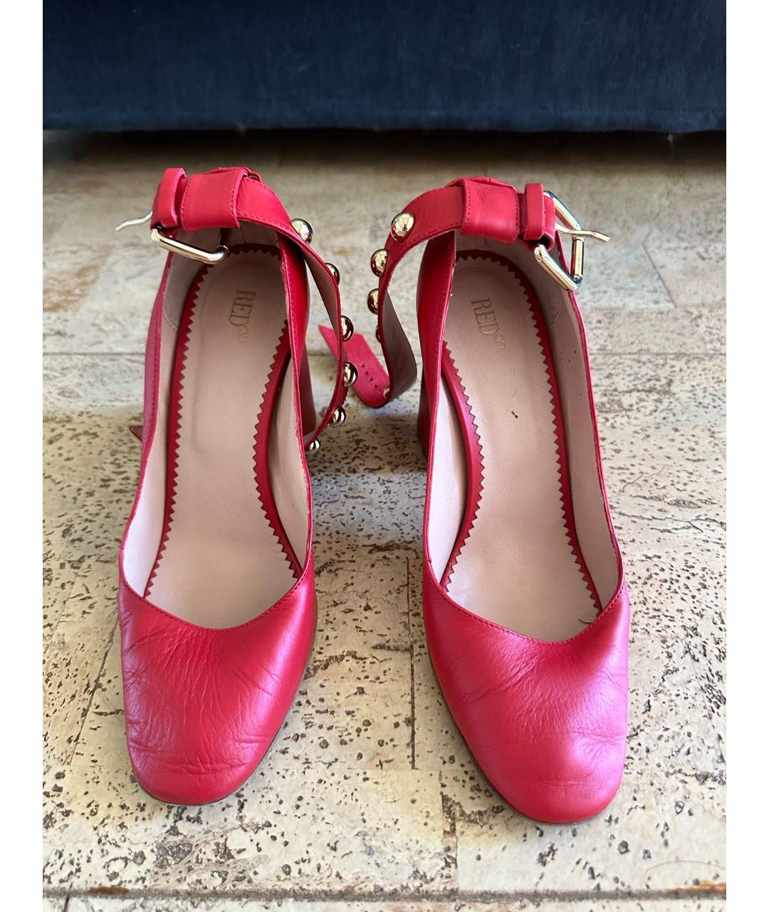 RED VALENTINO Красные кожаные туфли, фото 2