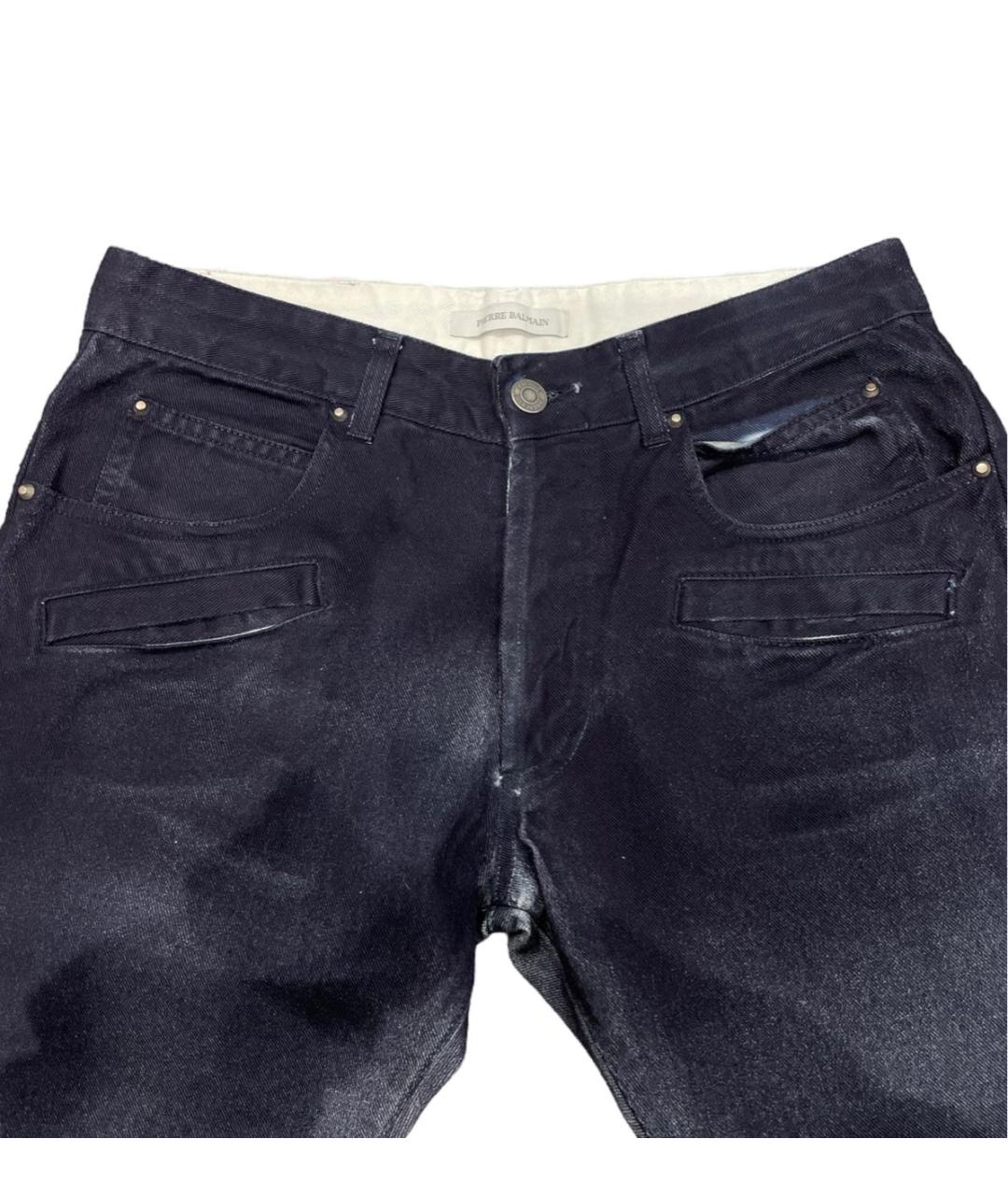 PIERRE BALMAIN Темно-синие хлопковые джинсы скинни, фото 4