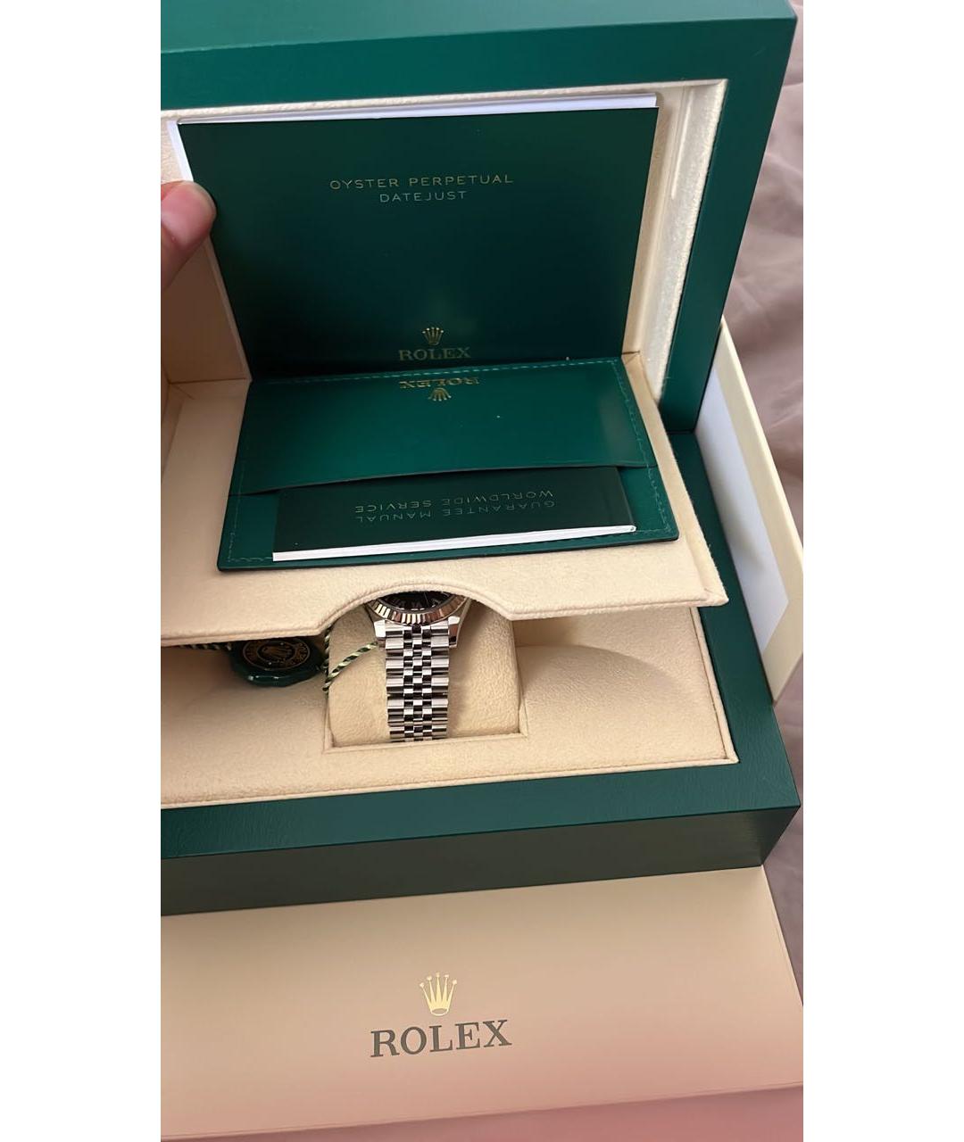ROLEX Серебряные часы из белого золота, фото 4