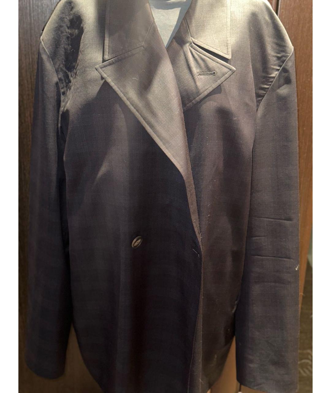 BALENCIAGA Темно-синий шерстяной пиджак, фото 2