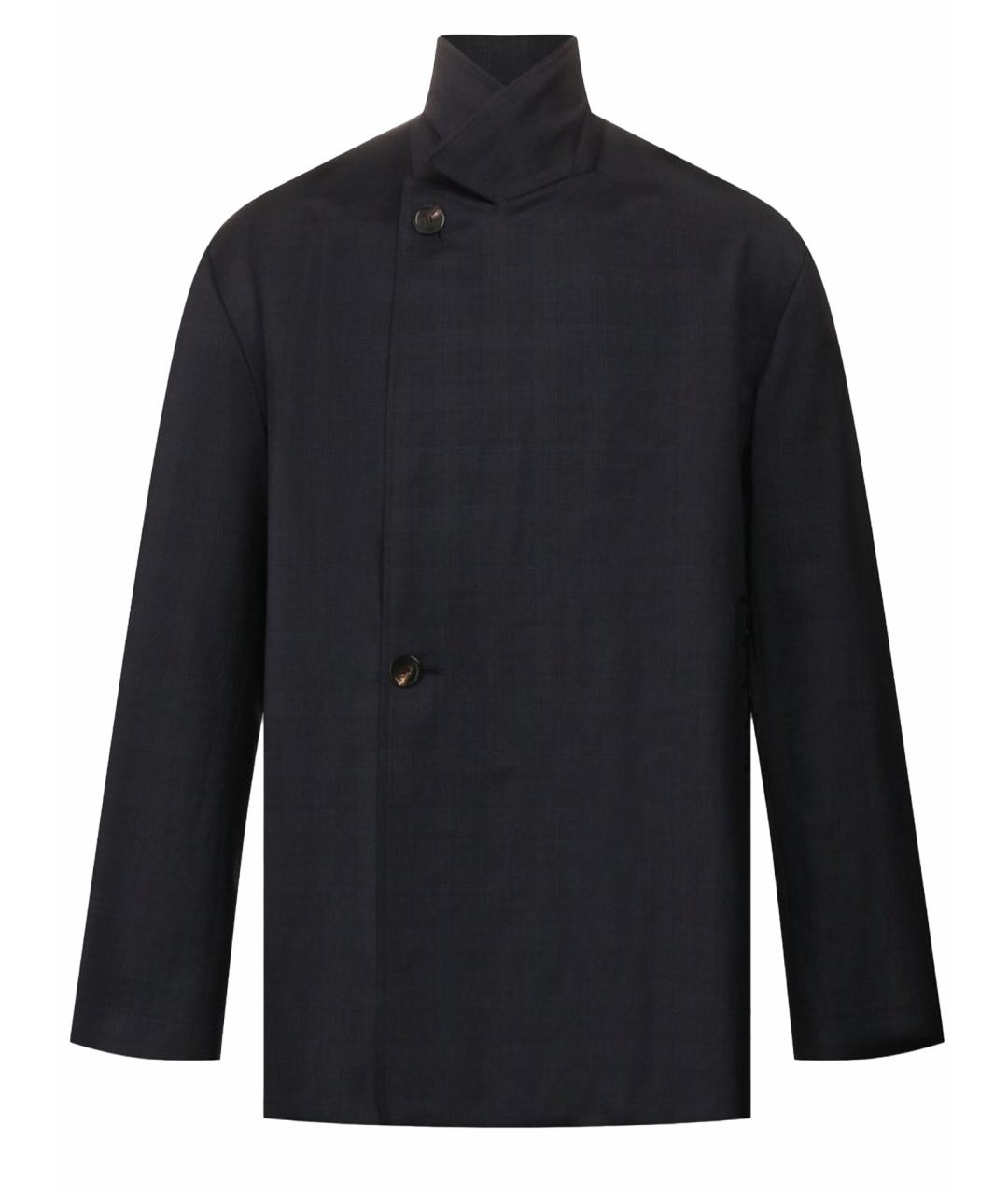 BALENCIAGA Темно-синий шерстяной пиджак, фото 1
