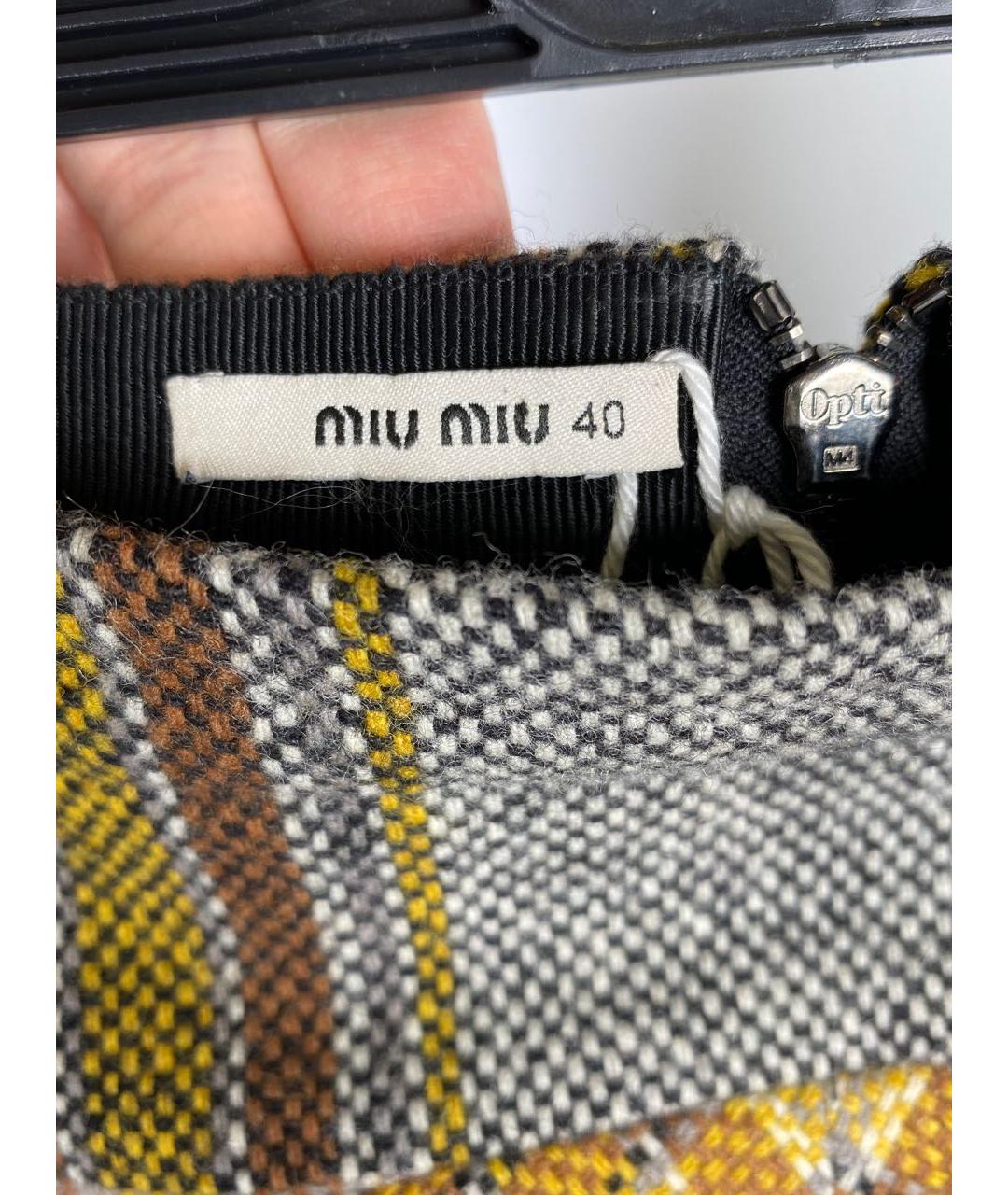 MIU MIU Мульти юбка мини, фото 3