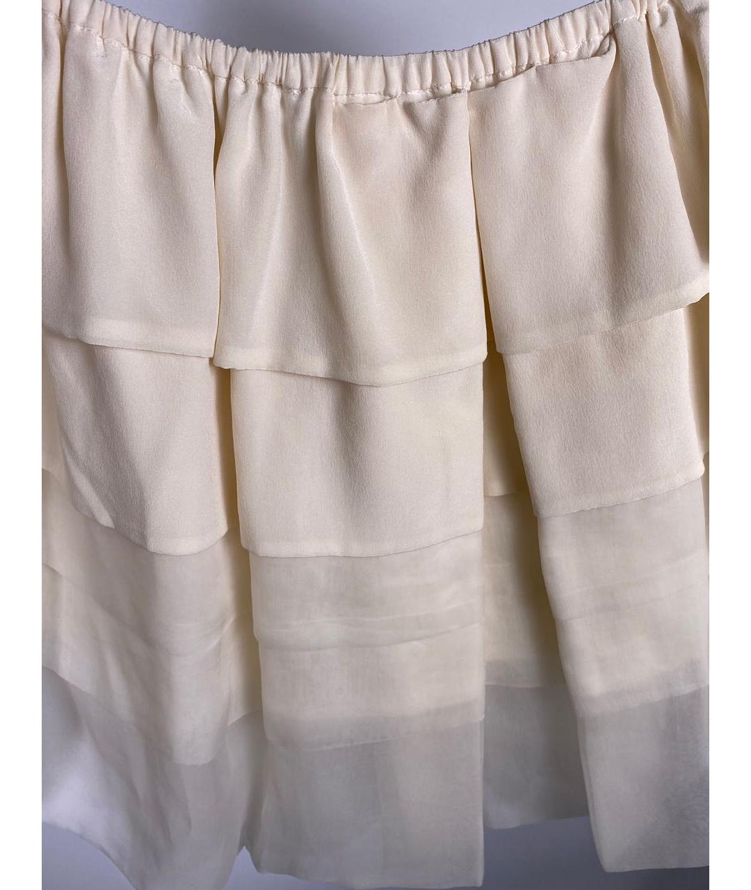 MIU MIU Белая юбка мини, фото 4