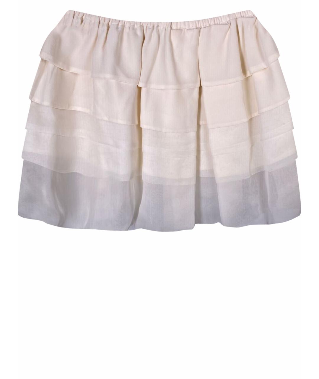 MIU MIU Белая юбка мини, фото 1
