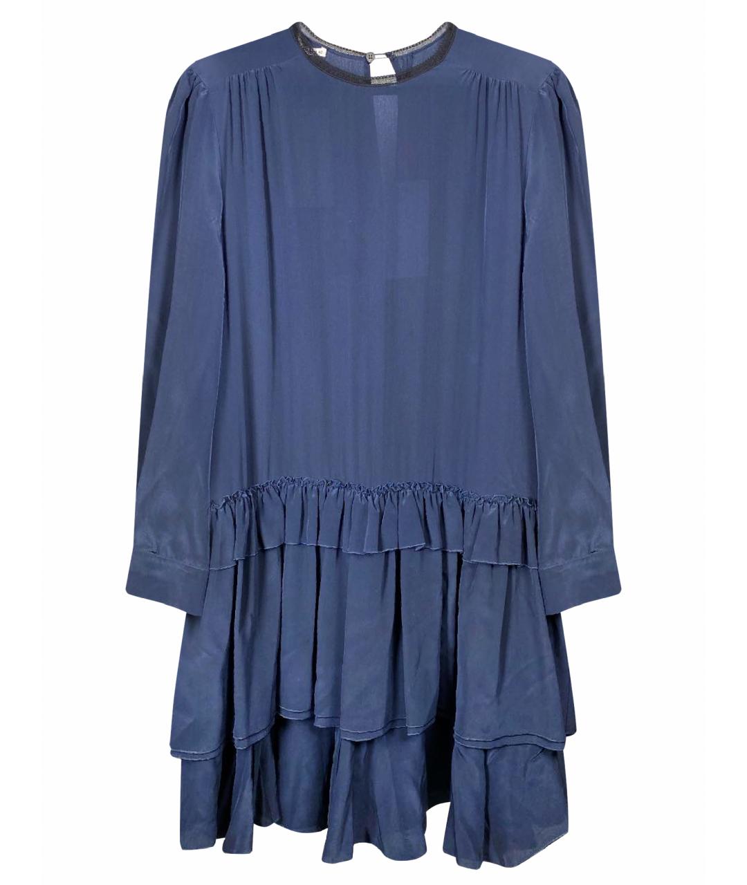 MIU MIU Темно-синее повседневное платье, фото 1