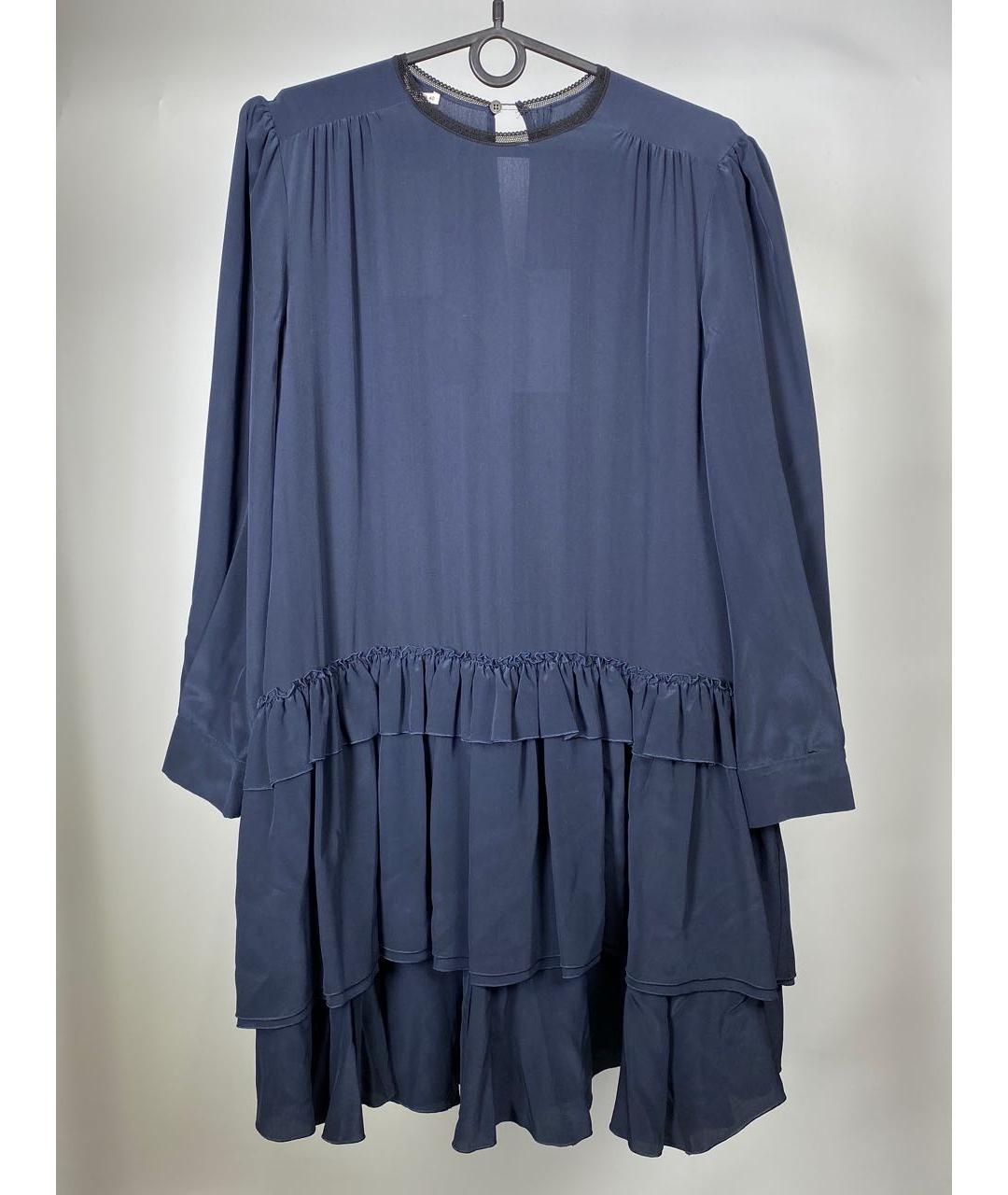 MIU MIU Темно-синее повседневное платье, фото 6