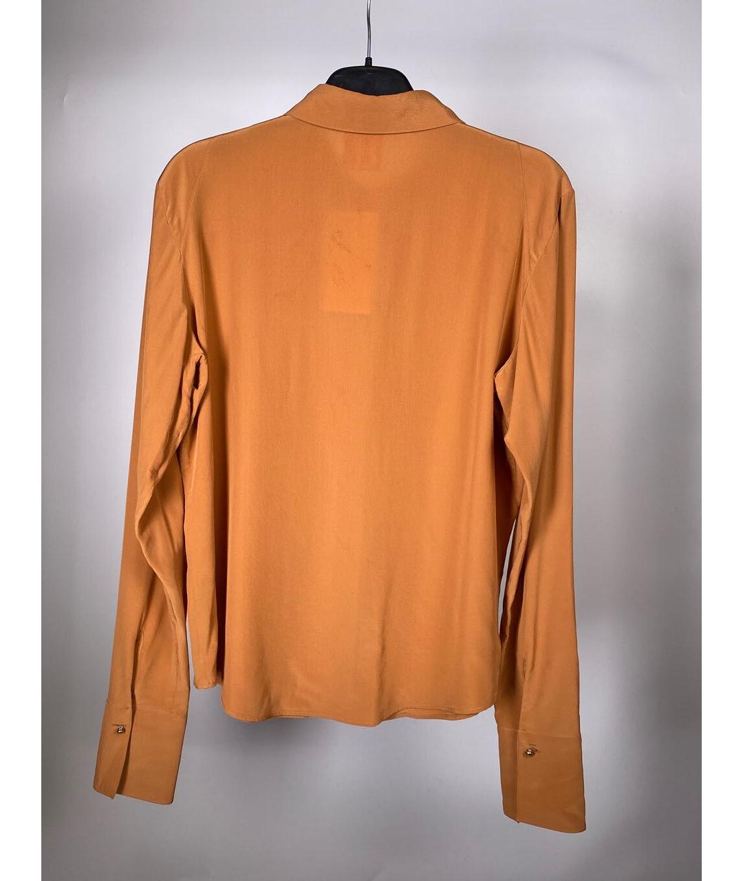 CHANEL PRE-OWNED Оранжевая шелковая блузы, фото 2
