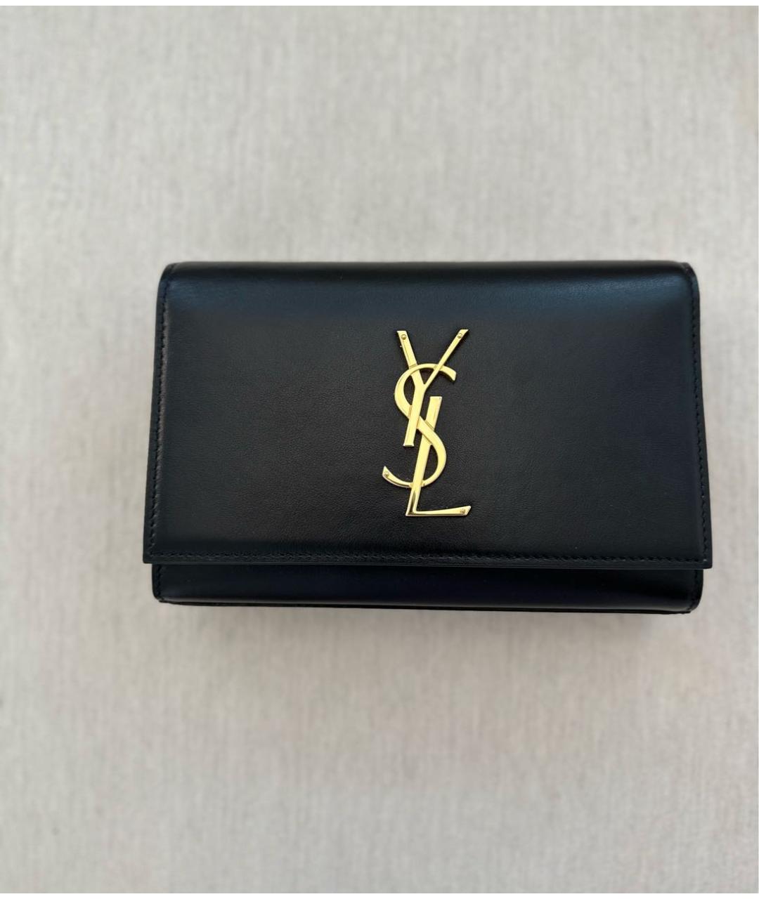SAINT LAURENT Черная кожаная поясная сумка, фото 9