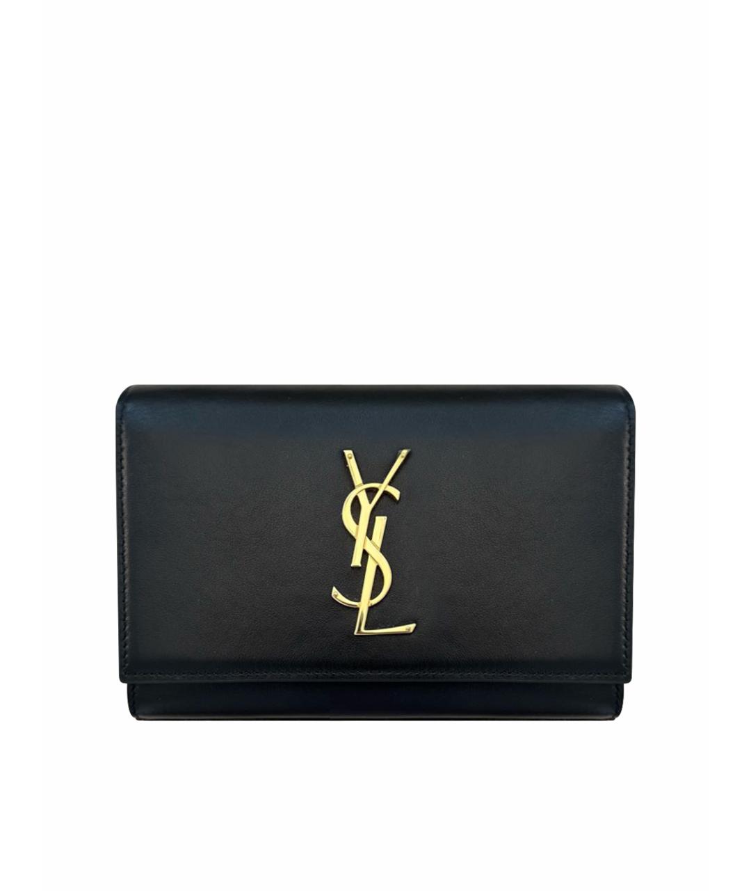SAINT LAURENT Черная кожаная поясная сумка, фото 1