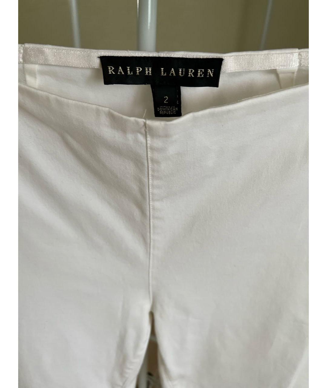 RALPH LAUREN Белые брюки узкие, фото 4