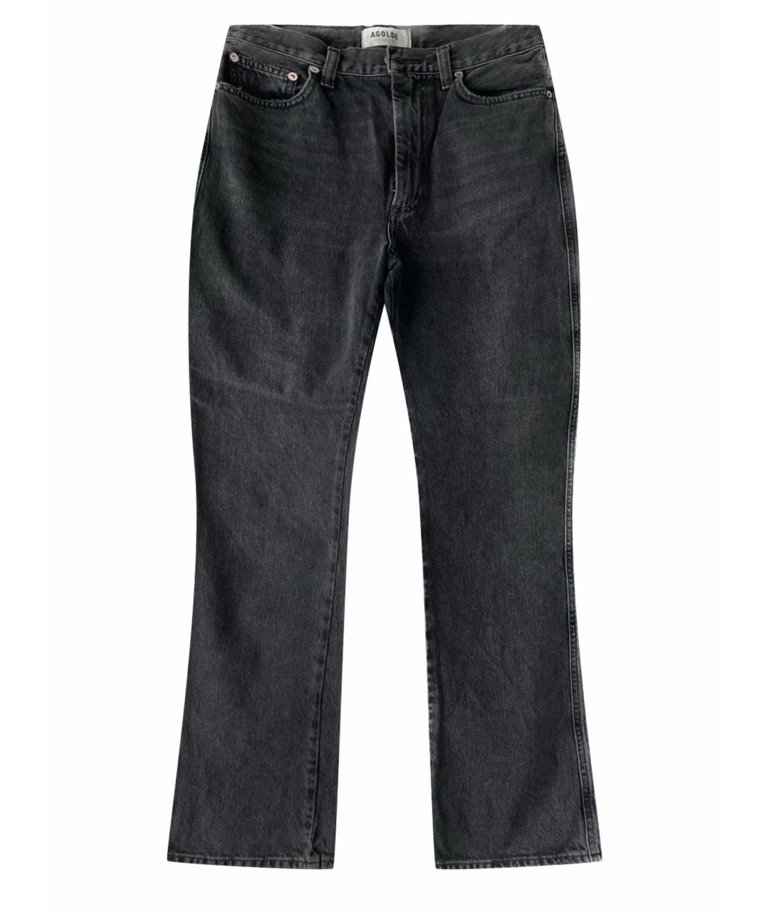 AGOLDE Антрацитовые хлопковые прямые джинсы, фото 1
