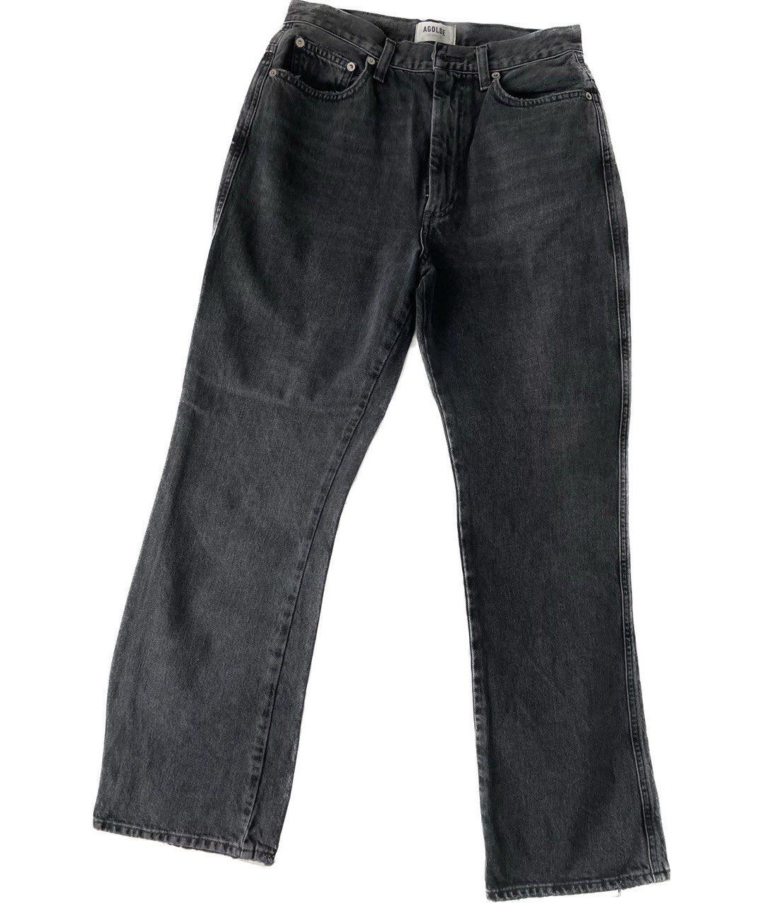 AGOLDE Антрацитовые хлопковые прямые джинсы, фото 6