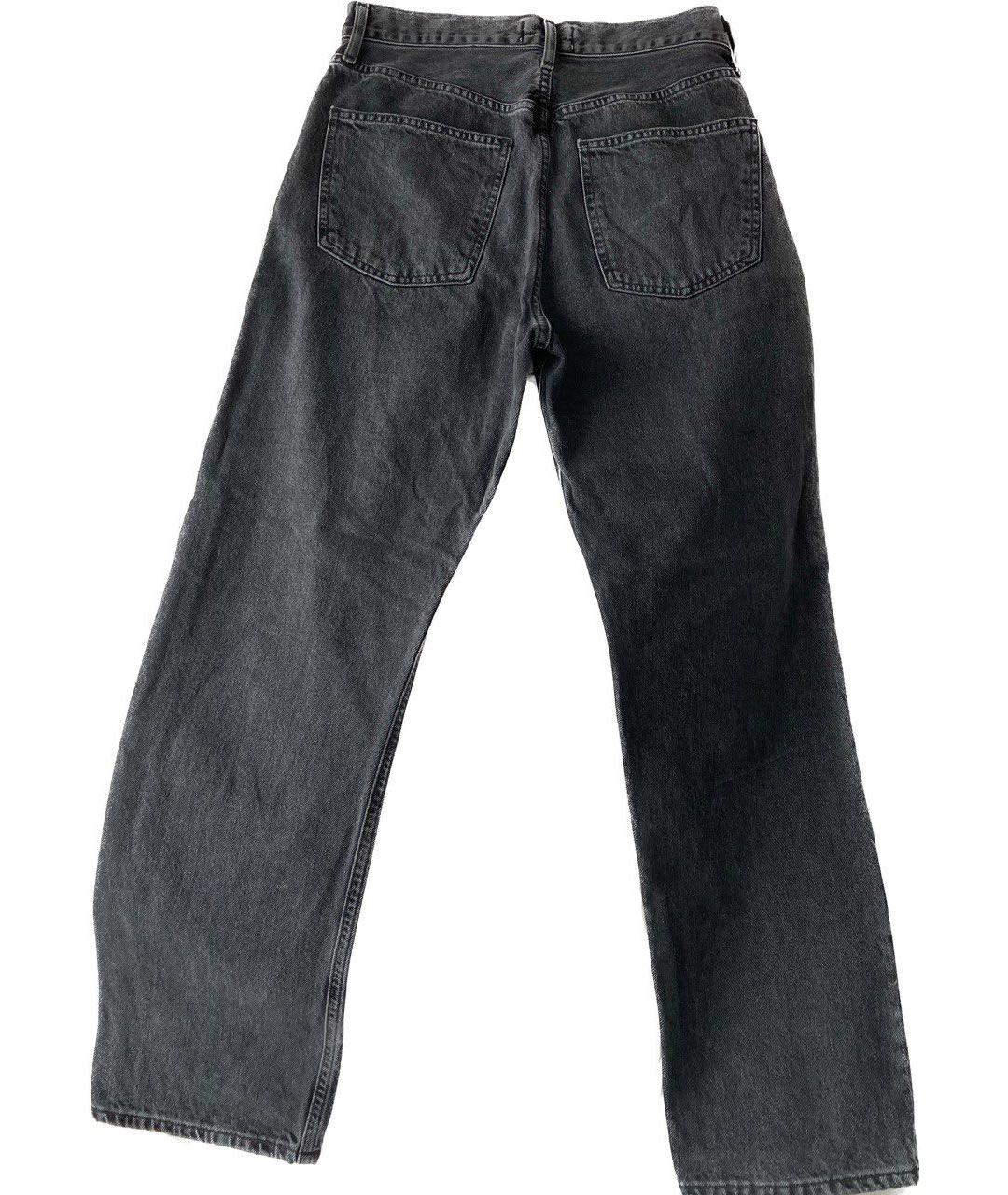 AGOLDE Антрацитовые хлопковые прямые джинсы, фото 2