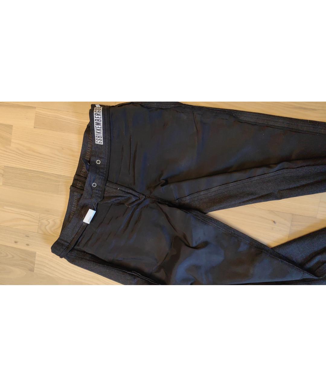 BIKKEMBERGS Серые шерстяные классические брюки, фото 4