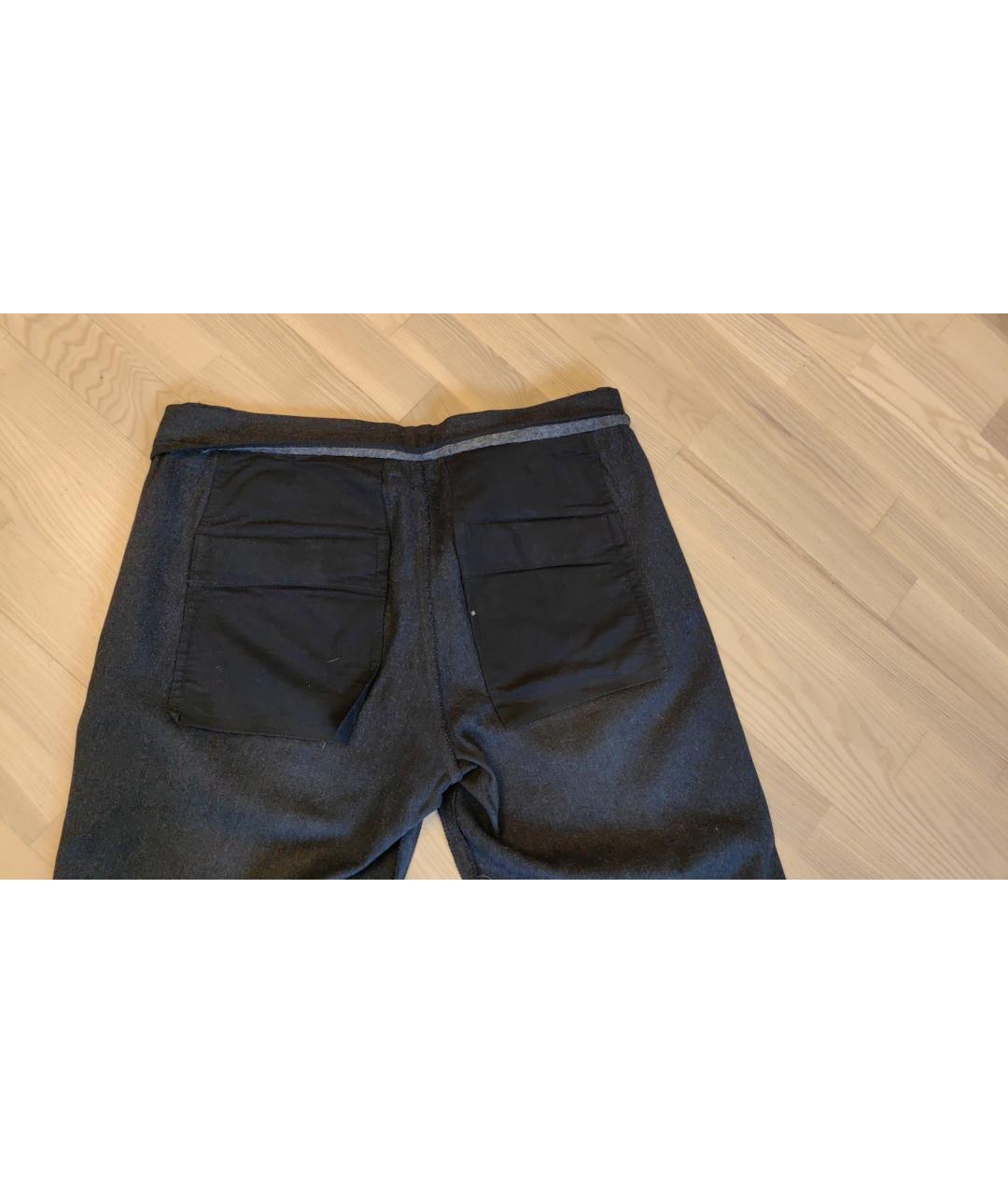 BIKKEMBERGS Серые шерстяные классические брюки, фото 3
