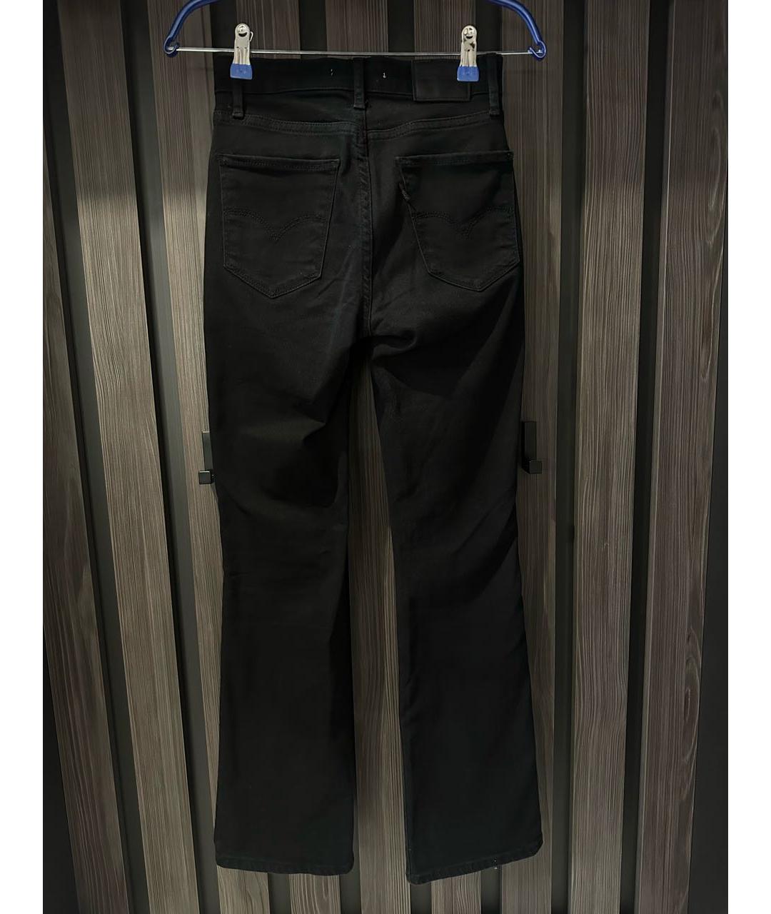 LEVI'S Черные хлопко-полиэстеровые джинсы клеш, фото 2