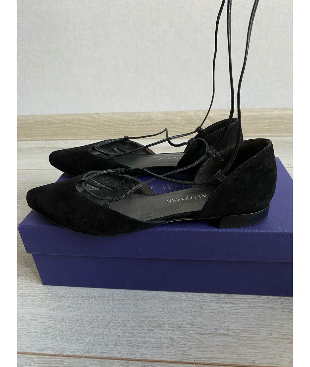 STUART WEITZMAN Черные замшевые туфли, фото 8