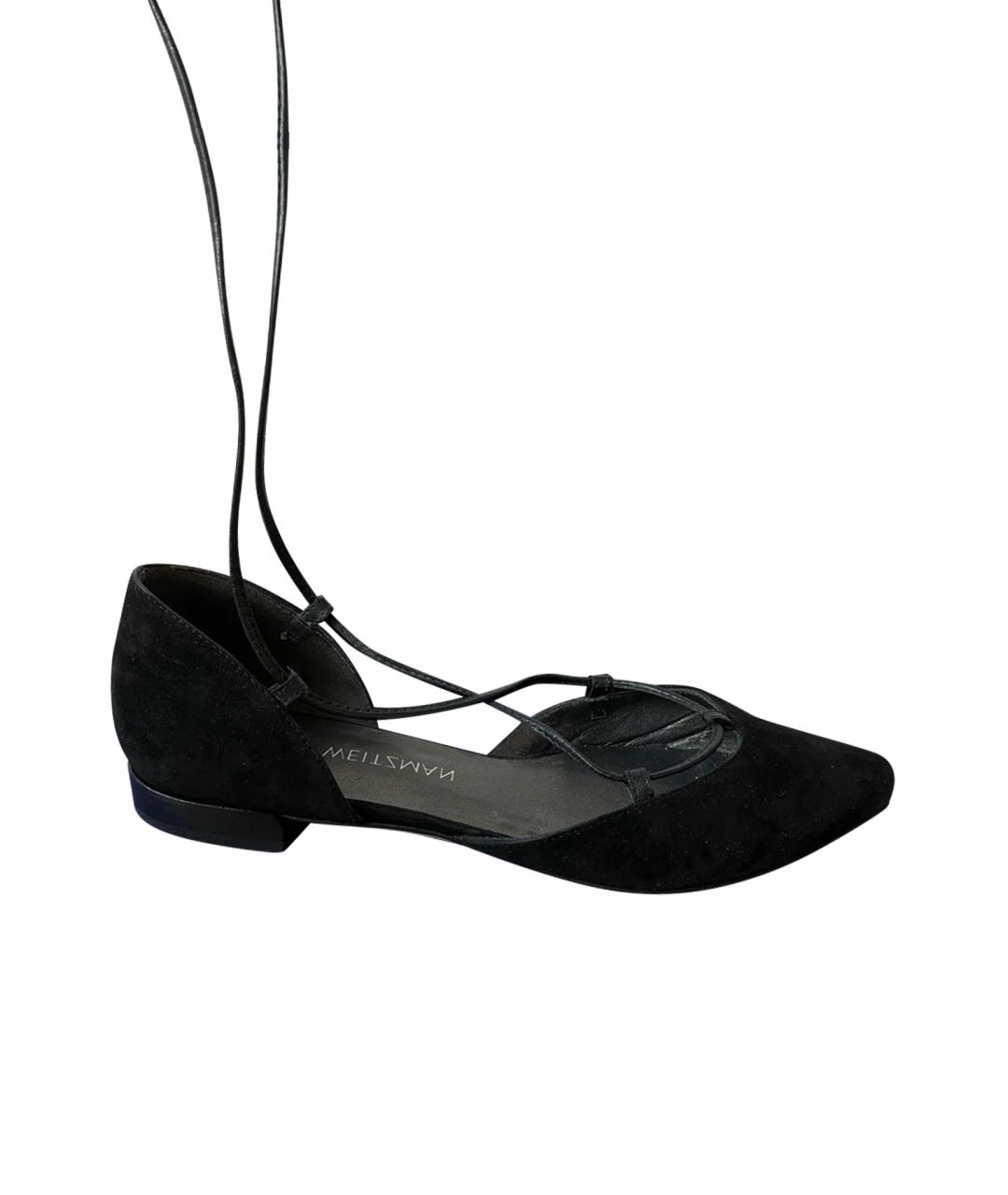 STUART WEITZMAN Черные замшевые туфли, фото 1