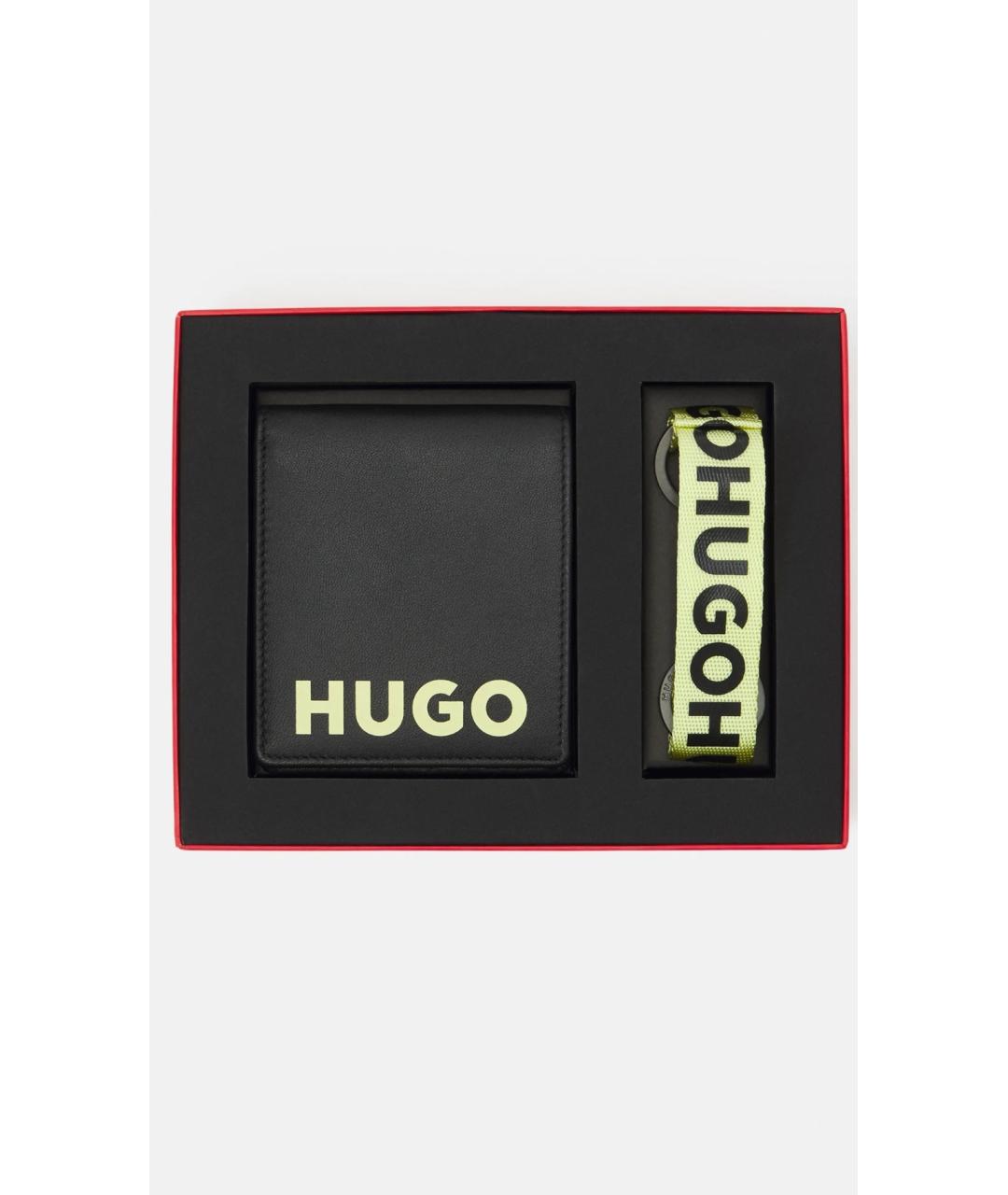 HUGO BOSS Черный кожаный кошелек, фото 5