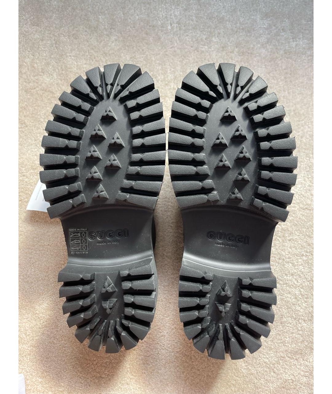 GUCCI Черные резиновые мюли, фото 4