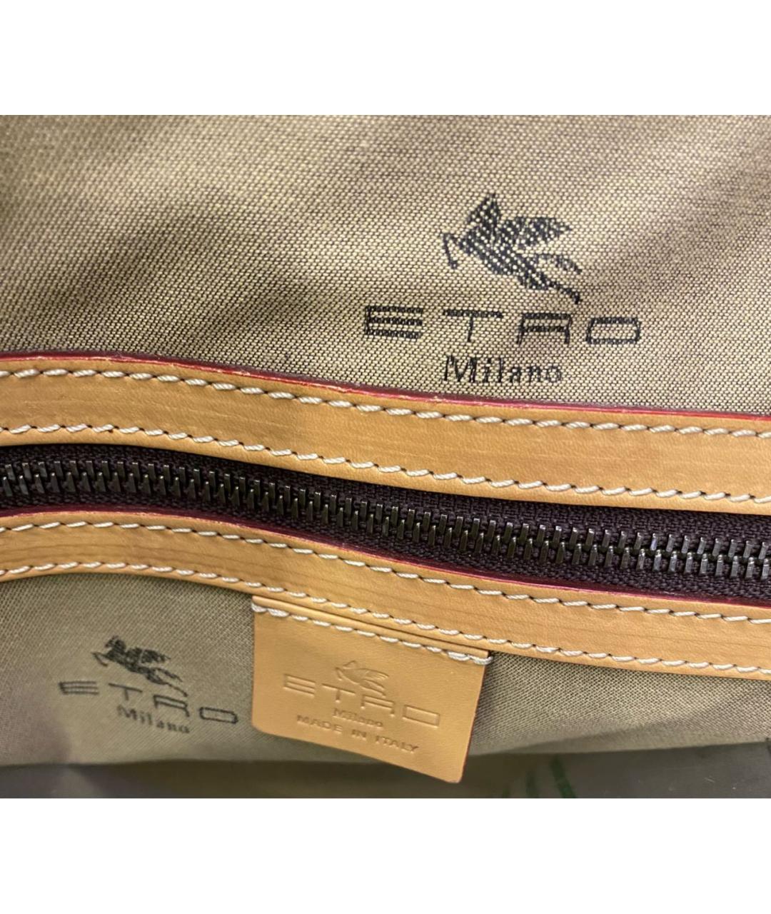 ETRO Оранжевый кожаный портфель, фото 4