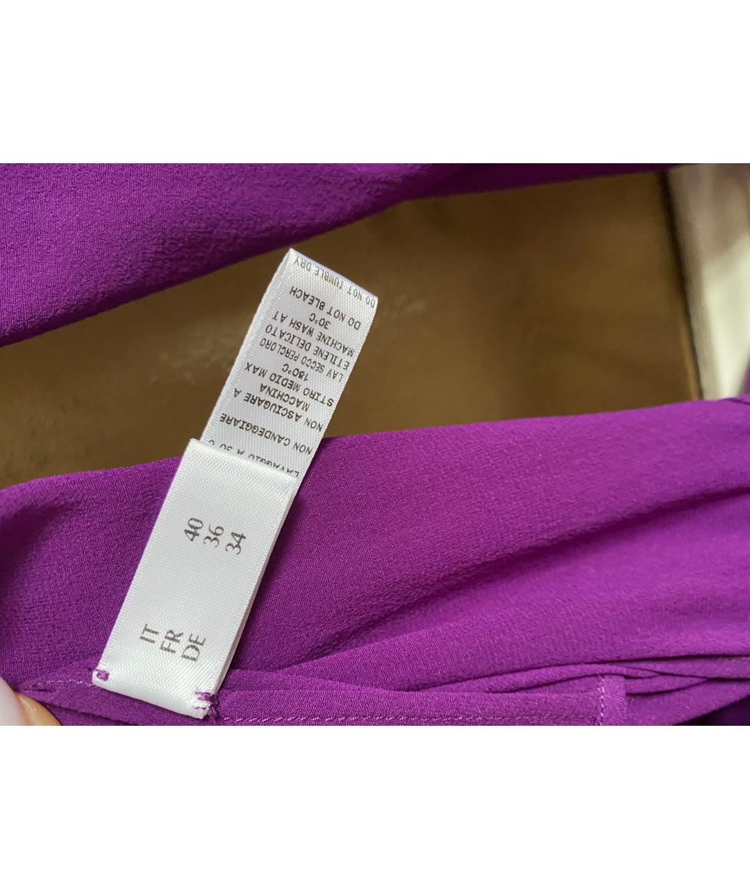 LA PERLA Фиолетовое шелковое коктейльное платье, фото 6