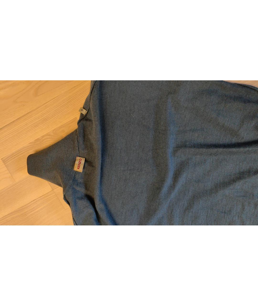 KENZO Зеленый шерстяной джемпер / свитер, фото 3